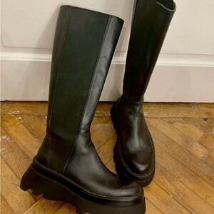Zara Black Over the Knee Boots